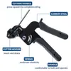 Alicates Tensadores de Bridas de Acero Inoxidable, Herramienta para Bridas de Cable, Alicates Manuales para Bridas, Dispositivo de Tensado, Cortador de Bridas Integrado, Alicates para Bridas