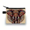 Porta-moedas Mini Feminino Estilo Boêmio Retrô Bolsa com Zíper Bolsa de Armazenamento Portátil Porta-cartão Personalizado Bolsa para Chaves