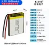 Bateria de Lítio Polímero Recarregável 603443 de 3.7V 1000mAh com Capacidade Total e Proteção, Grau A