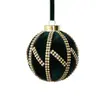 Nuevo adorno de bola de Navidad transfronterizo de 8 cm, bola de tela hecha a mano con pedrería, bola de decoración navideña para arreglo festivo y decoración colgante