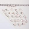 Venta Caliente Transfronteriza Serie Alfabeto Inglés Acero Inoxidable DIY Módulo Italiano Montaje y Desmontaje Módulo