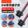 Sm2.54-4Y Conector de Chicote Elétrico de Cabeça Única Terminal Fio Ultrafino Preto Vazio Vermelho e Amarelo 100mm Cabo Colorido