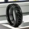 Anillo Ins de Acero Inoxidable que No se Desvanece para Hombres, Moda Fresca de Tendencia, Joyería de Mano Giratoria, Anillo Personalizado de Acero de Titanio de Nicho Frío