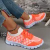Zapatos Deportivos Casuales de Punto Volador con Cordones, Punta Redonda, Talla Grande, Bloques de Color, Nuevos para Primavera y Otoño 2025, En Stock, Venta al por Mayor, Transfronterizos, Talla Grande