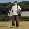 Camisa Polo G-stone com Meio Zíper e Gola Alta, Secagem Rápida, Barra Curva, Respirável, Casual, Manga Curta