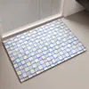 Tapete de chão para banheiro estilo Ins, tapete absorvente de secagem rápida antiderrapante para vaso sanitário, cortável, resistente à sujeira, resistente ao desgaste, tapete de chão de terra de diatomáceas