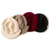 Gorro Cálido de Invierno para Mujer con Protección para las Orejas, Gorro de Punto de Cachemira Anti-Pelo para Exteriores para Ciclismo