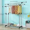 Cabide de aço inoxidável retrátil rack de secagem piso vertical quarto roupas domésticas secagem varanda roupas Rod simples