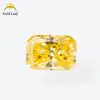 Moissanita de Color Piedra Preciosa Wuzhou Corte Radiante Irregular 1-3 Quilates Pasó la Prueba del Bolígrafo Detector de Diamantes Juego en 18K