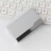 Soporte para Tarjetas de Presentación de Acero Inoxidable PU Caja Metálica para Tarjetas de Presentación Soporte Creativo para Tarjetas de Presentación de Aleación de Aluminio Caja para Regalo de Negocios LOGOTIPO
