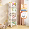 Carrinho de Armazenamento de Sala de Estar Doméstico Prateleira de Armazenamento de Chão Multicamadas Brinquedos para Crianças Bebês Lanches Prateleira de Armazenamento Simples