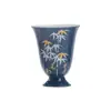 Mi Yan Sha Azul Cerâmica Artesanal Caneca de Chá Perfumada Vintage Caneca de Chá com Pé Alto Caneca de Mestre Doméstica Caneca Única Simples
