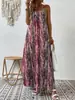 Primavera y verano 2023 Europa y Estados Unidos transfronterizos nueva ropa de mujer Amazon estación independiente moda femenina vestido de tirantes estampado mujer