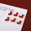 Venta al por mayor de fábrica joyería de aleación para arte de uñas parche de uñas copo de nieve diamante campana serie navideña pegatina para uñas