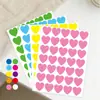 Pegatinas de Corazón Coloridas Autoadhesivas Escritas a Mano Pegatinas de Recompensa para Niños Decoración de Sobres de Regalo Navideño Etiquetas Adhesivas en Forma de Corazón