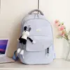 Mochila Casual de Color Sólido Fresca y Elegante para Tutoría 2026 Nueva de Gran Capacidad Bolsa para Computadora Moda Coreana