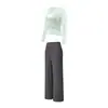 Conjunto de Yoga para Mujer para Tensar el Abdomen y Levantar las Caderas, Sensación de Segunda Piel, Sin Costuras, Secado Rápido, Transpirable, Conjunto de Dos Piezas para Mujer para Gimnasio, Levantamiento de Pesas, Pilates, Otoño
