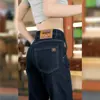 Jeans populares para hombre, pantalones casuales rectos holgados de moda y tendencia con estampado 718