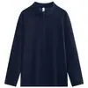 Suministro transfronterizo exclusivo: Sudadera casual de moda para hombre Klesier de lana de camello de 300 gramos, con media cremallera, versátil, color liso