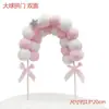 Pastel de Cumpleaños Toppers Temática Rosa Pequeña Princesa Hada Flor Nube Inserts Cumpleaños de Cien Días Arcoíris Escribible