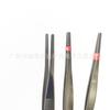 Pinzas Médicas de Acero Inoxidable Antideslizantes con Patrón Paralelo, Cabezal Redondo de 12.5cm, Accesorios de Bola de Algodón con Yodo, Cabezal Recto