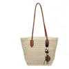 Versátil Bolso de Hombro de Paja para Mujer, Nuevo Bolso Tote de Hombro de Gran Capacidad Transfronterizo, Bolso de Playa Tejido para Vacaciones en la Playa