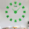 Reloj de Pared Estéreo 3D con Números Romanos DIY Reloj Creativo Estilo Normcore Decoración para Sala de Estar Dormitorio Reloj Pegatina de Pared Espejo