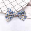 Tela coreana estampado de crisantemos lazo accesorios para el cabello para niños diy hecho a mano broche ropa bolso bufanda accesorios