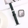Adecuado para Apple S10 Correa de Reloj de Piel de Vaca Cuero Crazy Horse Retro Delgado Iwatch697Se Cintura Pequeña Cadena de Reloj Pulida de Color