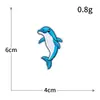 Serie Oceánica Bordado por Computadora Sirena Estrella de Mar Tiburón Pingüino Camarón Tela Bordada Pegatinas Sin Costuras Personalizadas Termoadhesivas Venta al por Mayor