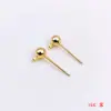 Brincos Banhados a Ouro 18K14K com Retenção Forte de Cor, com Argolas Penduradas, Tarraxas em Formato de Feijão, Agulhas de Prata Imitação, Acessórios e Materiais para Brincos DIY