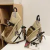Mochila Multifuncional de Grande Capacidade, Moderna e Descolada, Novo Estilo, Simples, Cor Contrastante, Bolsa de Ombro Fashion, Leve, Casual, Bolsa Transversal