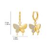 Amazon Más Vendido Diseño de Moda Nicho Zircón Aretes de Mariposa Cobre Chapado Oro de 18k Lujo Ligero Alto Nivel