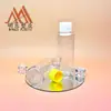 Botella PET plana redonda de 120ML, botella dispensadora transparente, botella para tónico e hidrosol, botella cosmética vacía, portátil para viajes