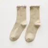 Fujioka otoño e invierno nuevos calcetines para mujer calcetines de encaje calcetines de algodón para dama mayoristas fabricantes de calcetines al por mayor
