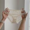 Calcinha de Renda e Tela para Meninas Francesas Sexy para Senhoras Respirável Confortável Cintura Média Crotch de Algodão Amigo da Pele para Mulheres