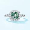 Anillo transfronterizo nuevo personalizado de ágata de planta de agua natural para mujer plata S925 totalmente engastado 5A circonio anillo de dedo europeo y americano lujo ligero elegante
