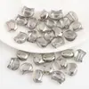 Nuevo Producto 8x10mm Cabeza de Gato Agujero Cruzado Colgante de Vidrio Pulsera DIY Collar Accesorios para Joyería Venta al por Mayor en Stock