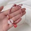 Pulsera de Hilo Rojo Ajustable al por Mayor con Nudo de Bambú y Cuentas de Amuleto de la Suerte, Cuerda Tejida Hecha a Mano, Unisex