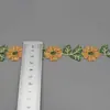Ribete de Encaje Floral Bordado Colorido Estilo Coreano, Encaje 100% Poliéster, Accesorios para Ropa Infantil, Encaje para Adorno de Prenda