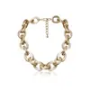 Collar de Cadena Cubana en Capas Transfronterizo Cadena Gruesa Cierre OT Personalizado Estilo Hip-Hop Punk Joyería para Mujer