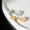 Aretes plata esterlina 925 aretes redondos cepillados aretes de joyería estilo moda simple ins coreanos para chicas sentido de alta gama