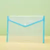 Bolsa para archivar con borde de color FC, carpeta transparente de PP con broche de presión, bolsa de almacenamiento para documentos de datos, bolsa para archivar de oficina, venta al por mayor