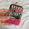 Nueva Bolsa Pequeña Mini para Joyería de Auriculares Billetera de Monedas de Cuero PU Anillo Pendiente de Botón Bolsa Pequeña para Guardar Adornos