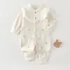 Roupas de Bebê Anyang Roupas para Recém-Nascidos Algodão Puro Roupa Íntima Macacões Macacão de Bebê Renda Floral Roupa de Casa Body