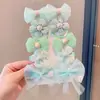 Grampo de Cabelo Flor Laço Fofo Estilo Coreano Acessório de Cabelo para Meninas Pequenas, Presilha para Franja, Grampo de Cabelo para Crianças, Não Danifica o Cabelo, Acessório de Cabelo para Meninas