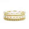 Amazon Popular Transfronterizo Pulsera de Perlas Imitación Barroco enewton Pulsera de Cuentas Material de Cobre Joyería de Moda