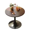 Mesa redonda estável e elegante, perfeita para sala de jantar em casa, quarto, varanda, como mesinha de chá ou como mesa de reunião em uma loja de milk tea ou café.