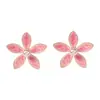 Pendientes de aleación con gota de aceite de flor dulce fresca, moda simple, transfronterizos, versátiles, nicho, personalizados para mujer