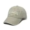 Gorra de béisbol de lona lavada con letras bordadas LOS ANGELES Amazon, parte superior suave, visera curva, gorra para mujer hip hop
